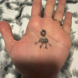 Sterling Silver 925 Silver Key Charm Pendant - Multi Key Dangle